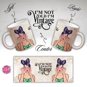 Vintage coffee mug two ponny tail